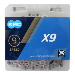 KMC X9 1/2" X 11/128" 9 Speed 114 Links Chain
