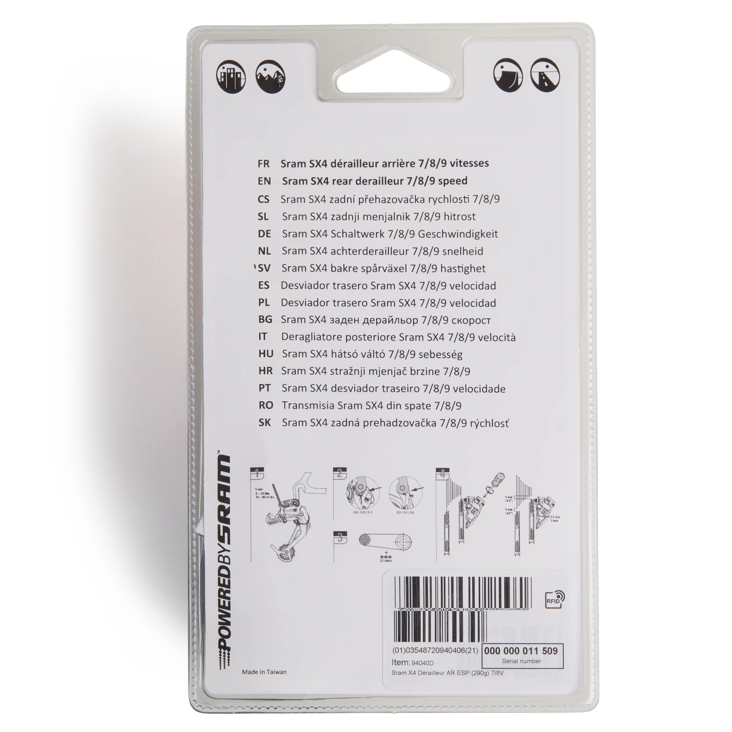 SRAM Rear Derailleur 7- To 9-Speed X4 3 SRAM Rear Derailleur 7- To 9-Speed X4 - Image 3