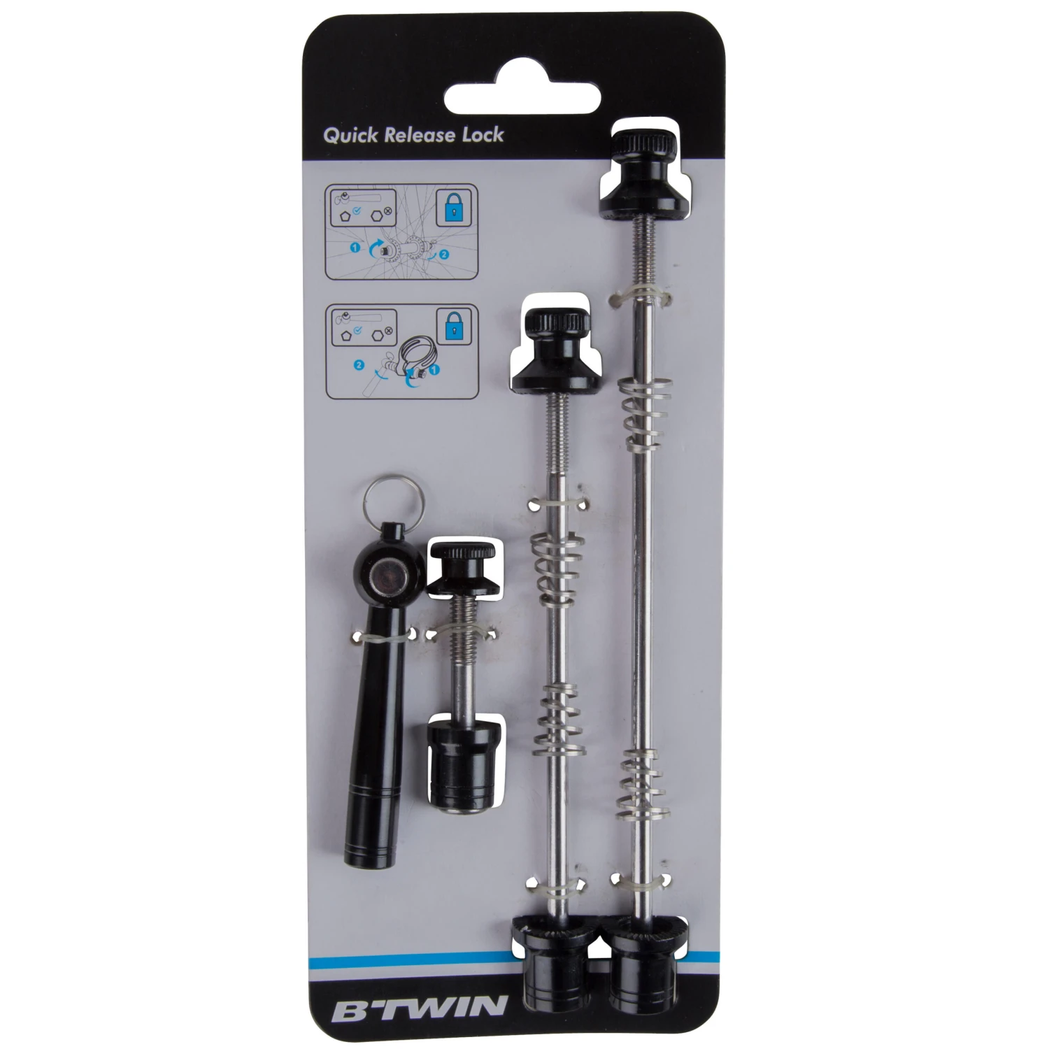 BTWIN Seat Post And Wheel Security Bike Clamps 2 BTWIN Seat Post And Wheel Security Bike Clamps - Image 2