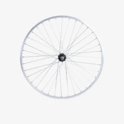 26" City Bike Single-Walled Drum Brake Rear Wheel - Silver