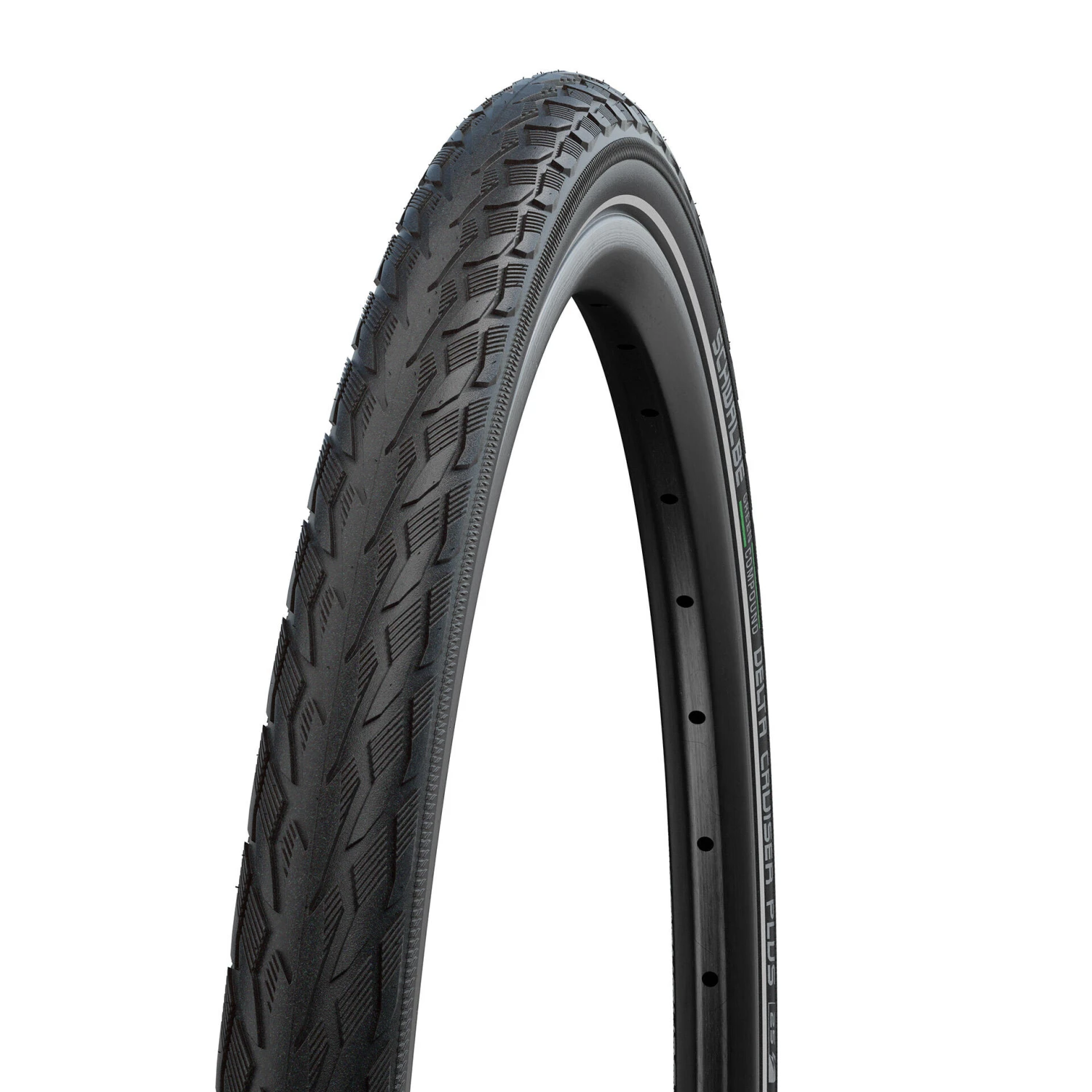 Schwalbe DELTA CRUISER PLUS Black Reflex Tyre 28" X 1.75" 5 Schwalbe DELTA CRUISER PLUS Black Reflex Tyre 28" X 1.75" - Image 5