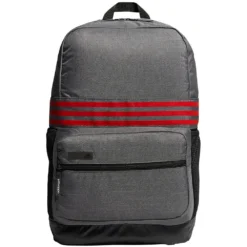 ADIDAS 3 Stripes Medium Backpack (Dark Grey Heather/ Scarlet) -Ride Ready ke08bcdd78a91e221e2369b2267146797