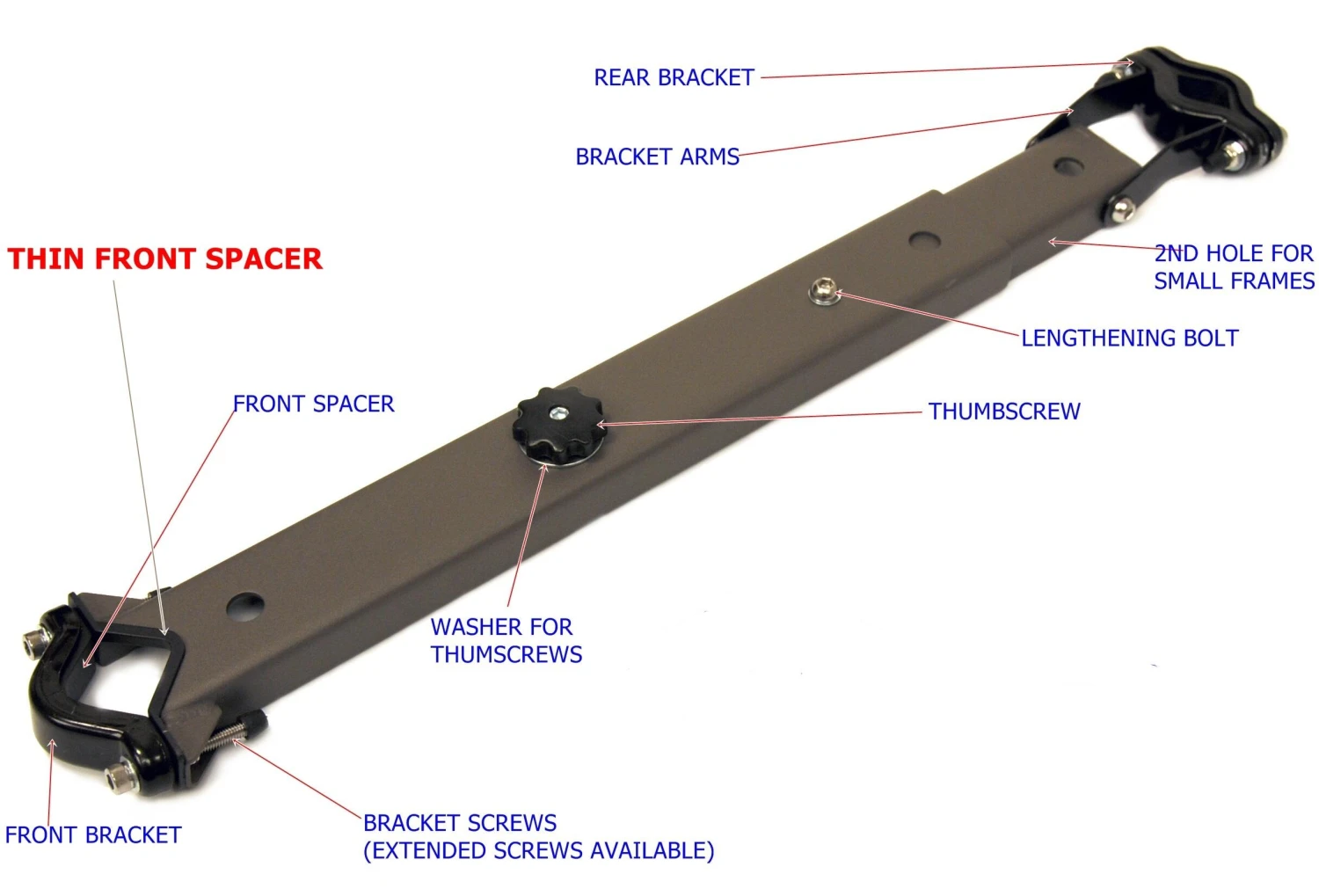 WeeRide Child Baby Bike Cycle Seat Additional Mounting Bar 2 WeeRide Child Baby Bike Cycle Seat Additional Mounting Bar - Image 2