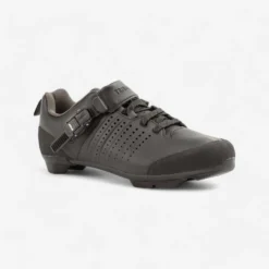 Road And Gravel Cycling Leather Lace-Up SPD Shoes GRVL 520